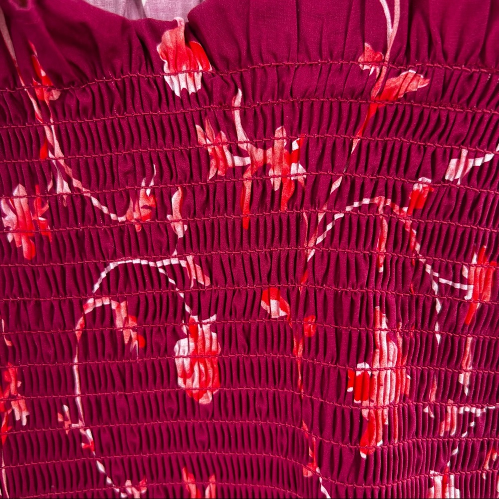NWT HILL HOUSE Ellie Nap Dress Burgundy Botanical - Picture 9 of 15